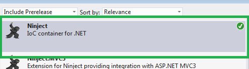 setup Ninject in application